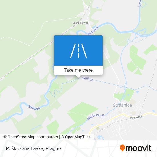 Карта Poškozená Lávka
