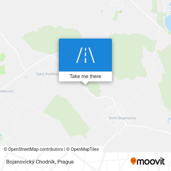 Bojanovický Chodník map