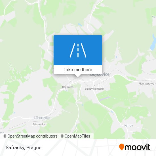 Šafránky map