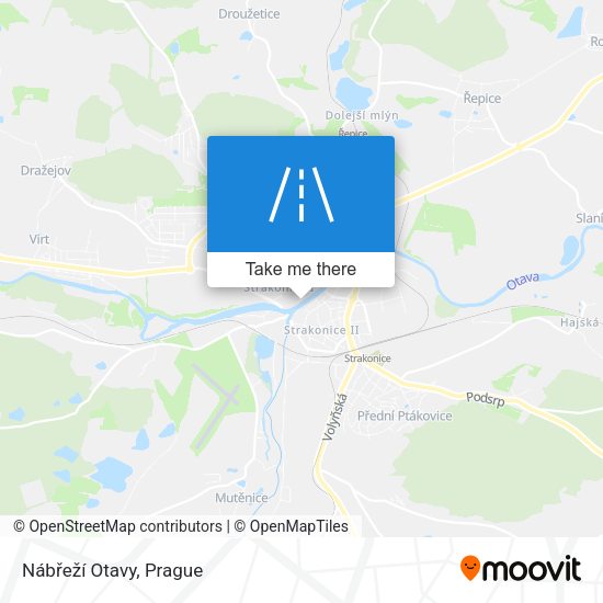 Nábřeží Otavy map