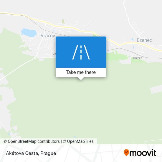 Akátová Cesta map