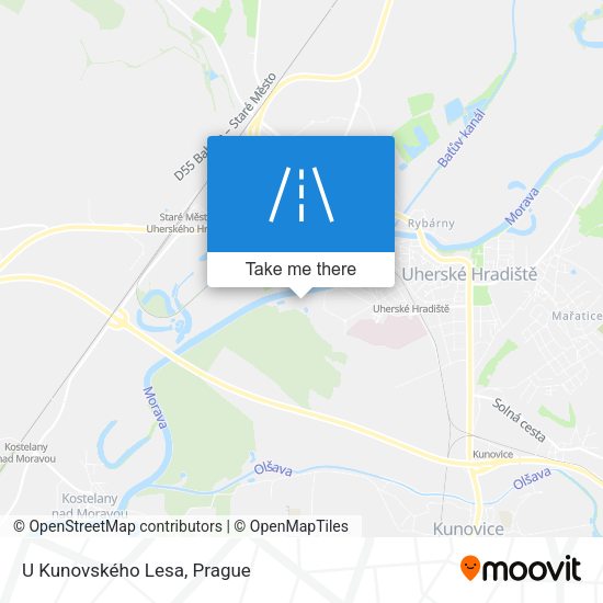 U Kunovského Lesa map