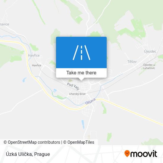 Úzká Ulička map