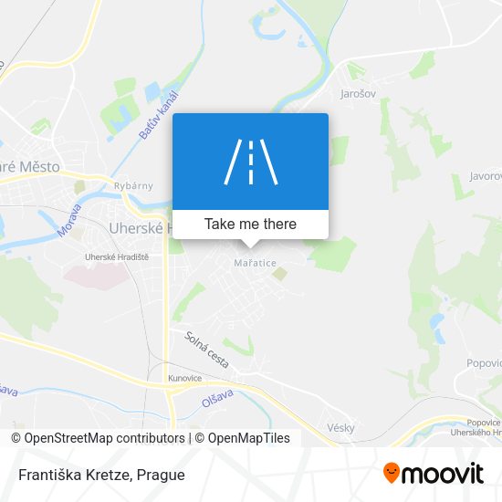 Františka Kretze map