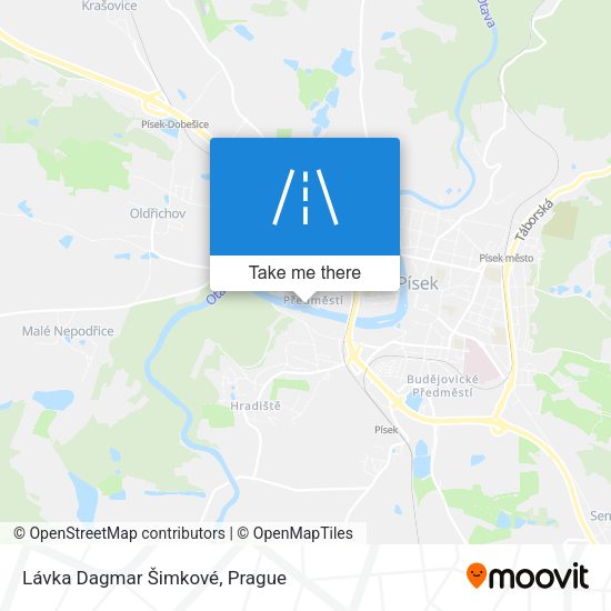 Lávka Dagmar Šimkové map