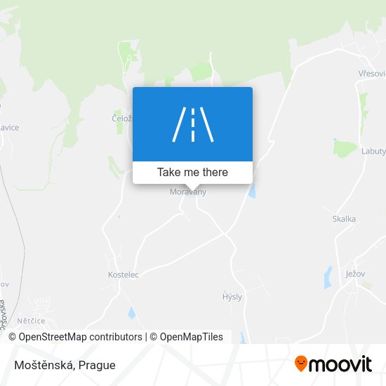 Moštěnská map