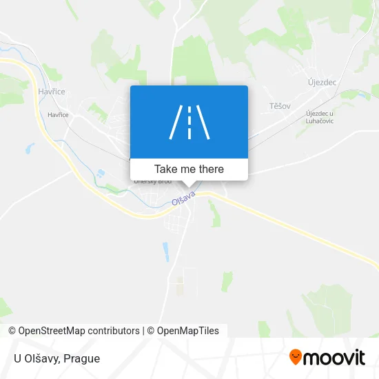 Карта U Olšavy
