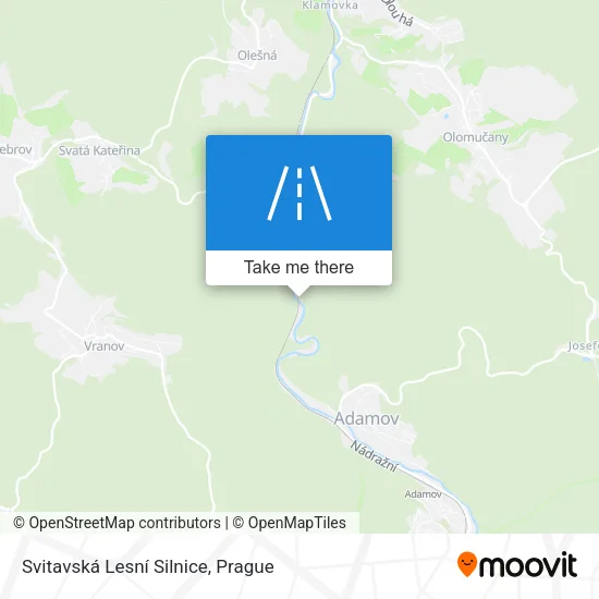 Карта Svitavská Lesní Silnice