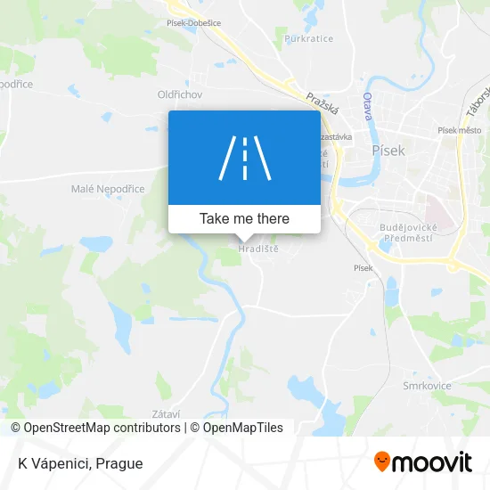 Карта K Vápenici