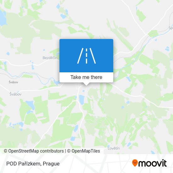 POD Pařízkem map