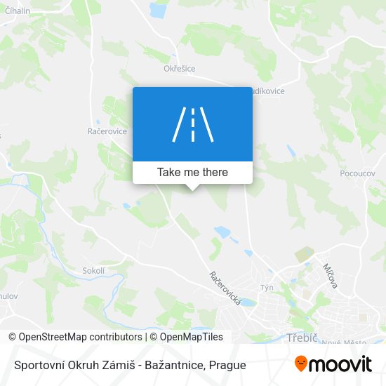 Sportovní Okruh Zámiš - Bažantnice map