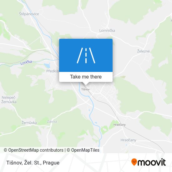 Tišnov, Žel. St. map