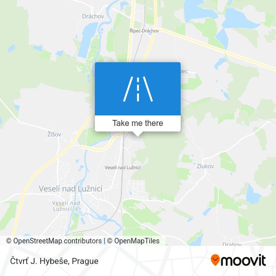 Čtvrť J. Hybeše map
