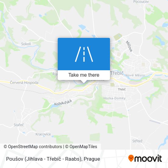 Poušov (Jihlava - Třebíč - Raabs) map