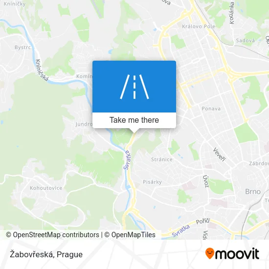 Карта Žabovřeská