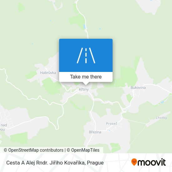 Cesta A Alej Rndr. Jiřího Kovaříka map