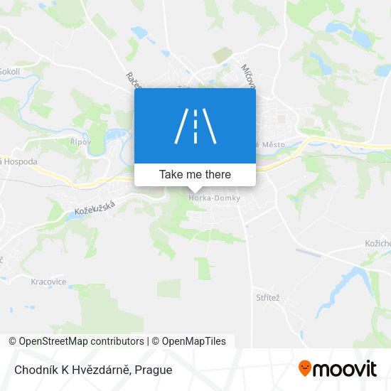 Chodník K Hvězdárně map