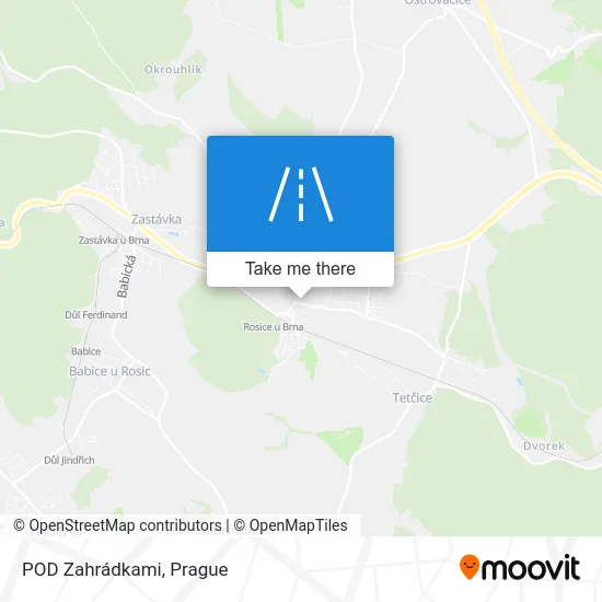 Карта POD Zahrádkami