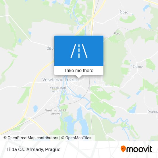 Třída Čs. Armády map