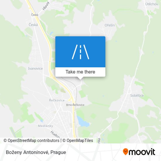 Boženy Antonínové map