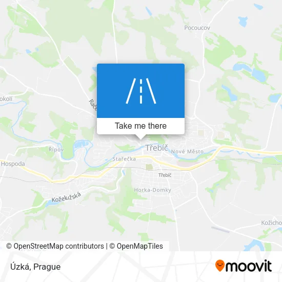 Карта Úzká