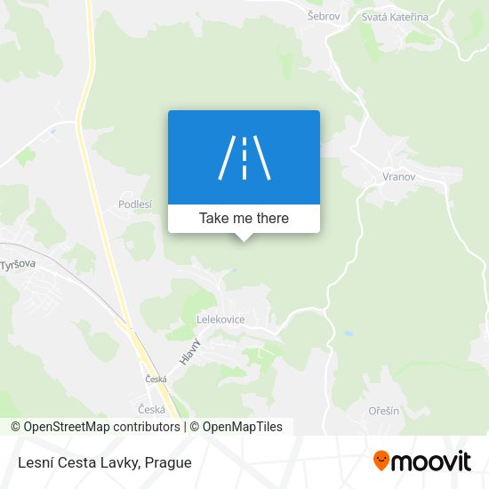Lesní Cesta Lavky map