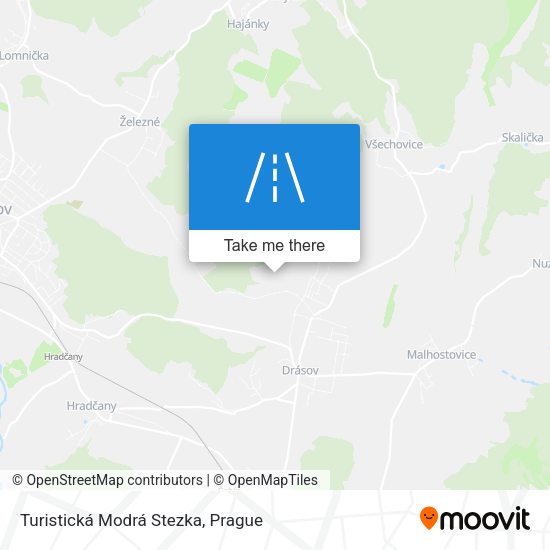 Карта Turistická Modrá Stezka