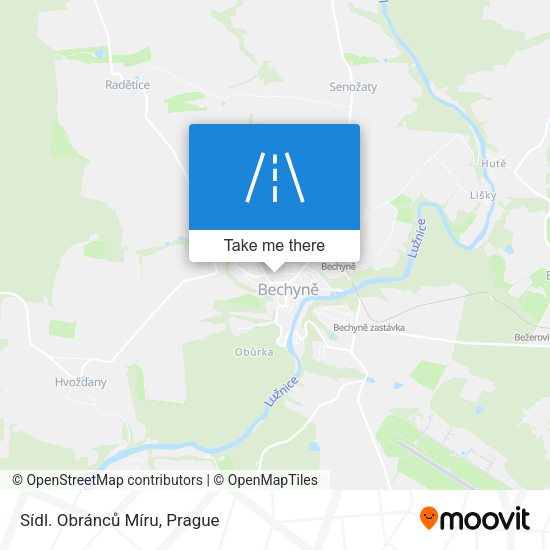 Sídl. Obránců Míru map