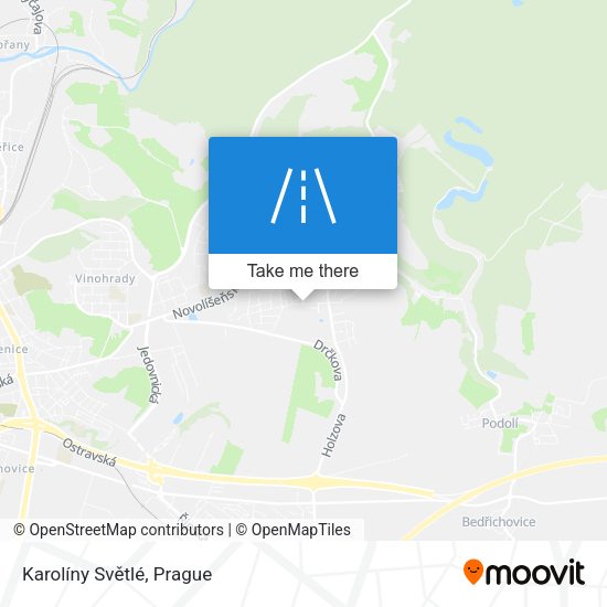 Karolíny Světlé map