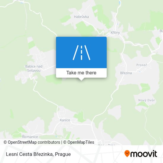 Lesní Cesta Březinka map