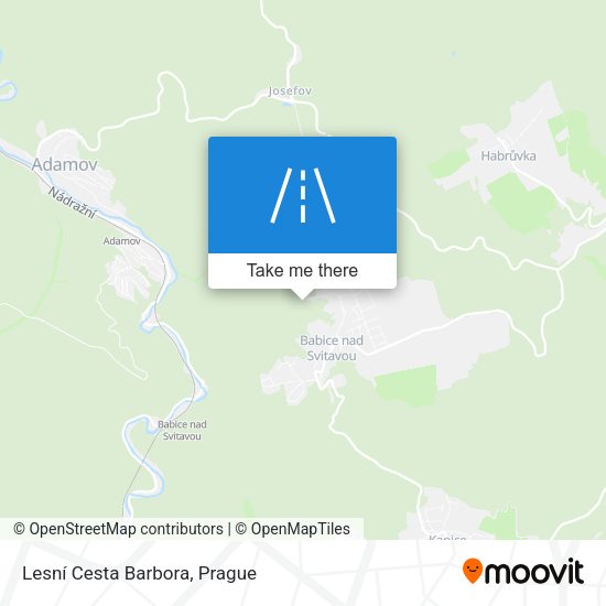 Lesní Cesta Barbora map