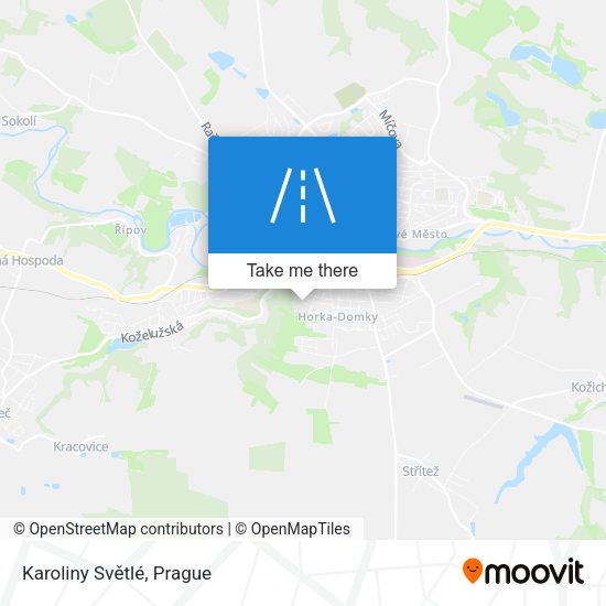 Karoliny Světlé map
