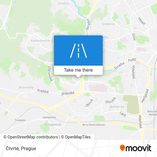 Карта Čtvrtě