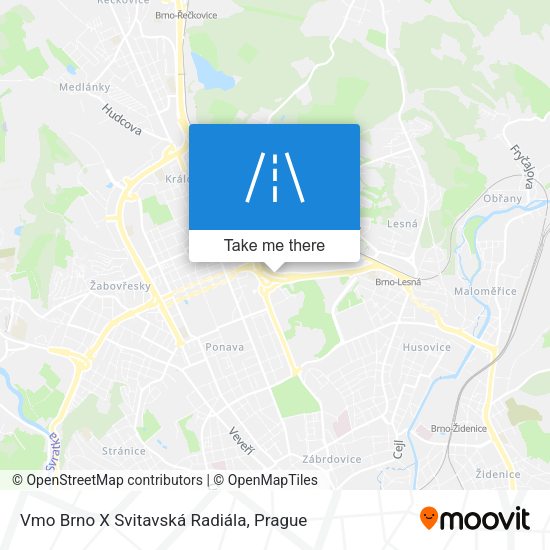 Vmo Brno X Svitavská Radiála map
