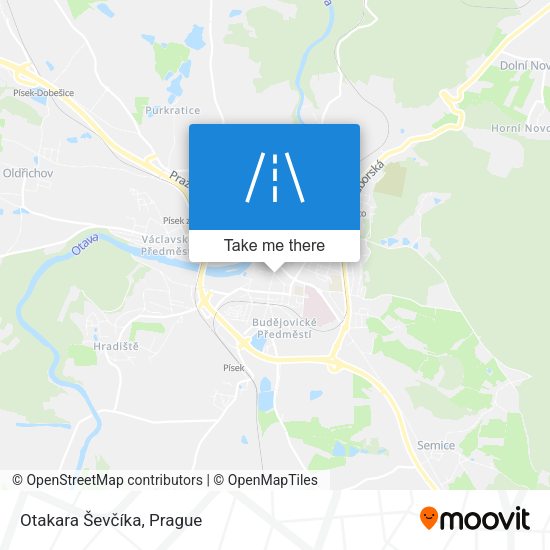 Otakara Ševčíka map
