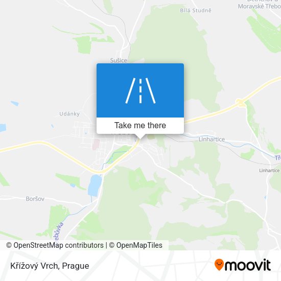 Křížový Vrch map