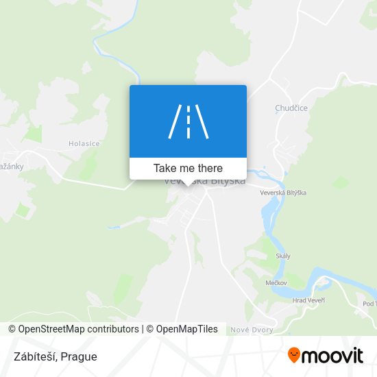 Zábíteší map