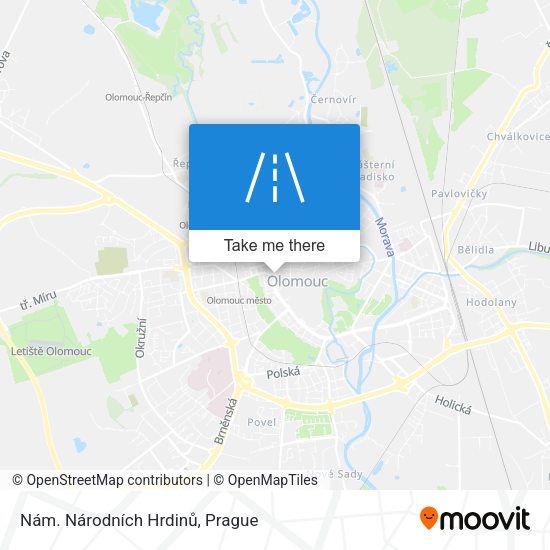 Nám. Národních Hrdinů map