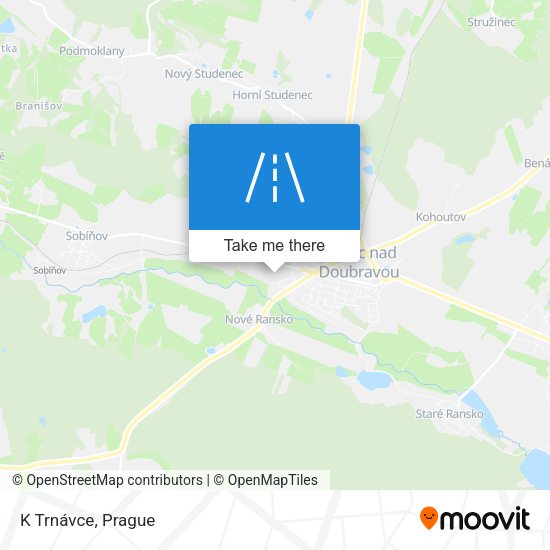 K Trnávce map