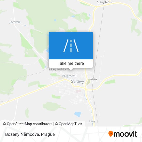 Boženy Němcové map