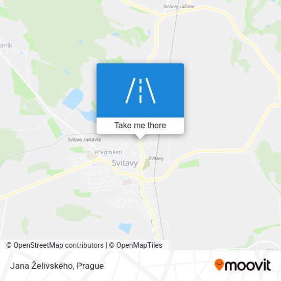 Jana Želivského map