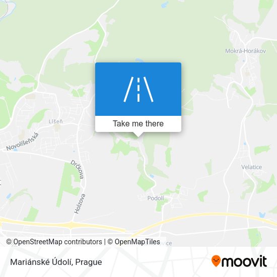 Mariánské Údolí map