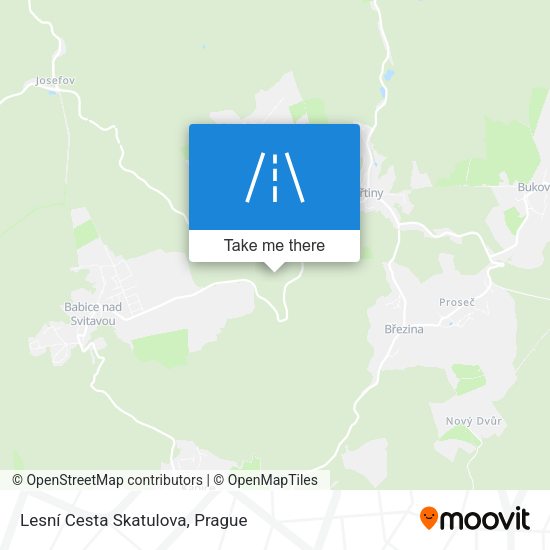 Lesní Cesta Skatulova map