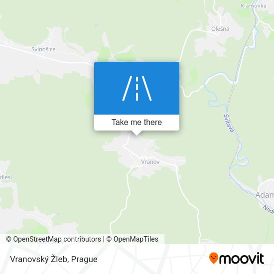 Vranovský Žleb map