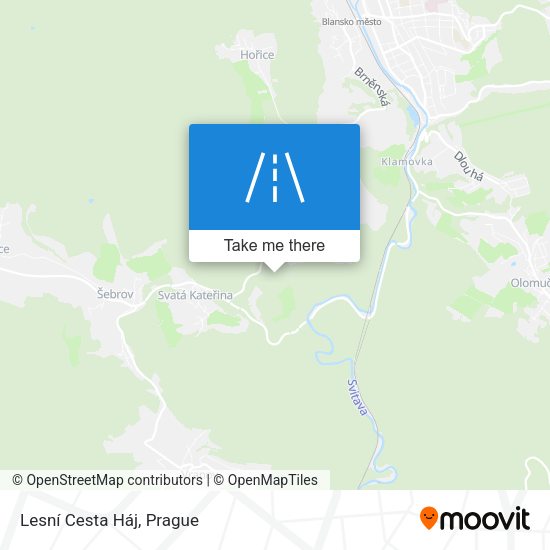Lesní Cesta Háj map