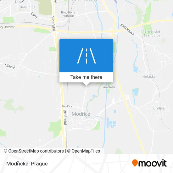 Карта Modřická