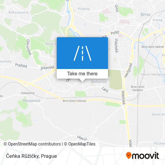 Čeňka Růžičky map