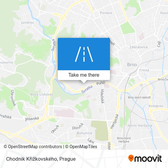 Chodnik Křižkovského map