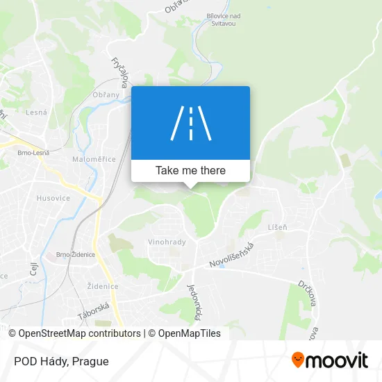 Карта POD Hády