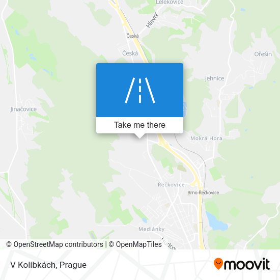 V Kolíbkách map